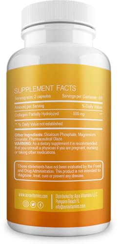 Caja Aura Vitamin cápsulas colágeno exterior