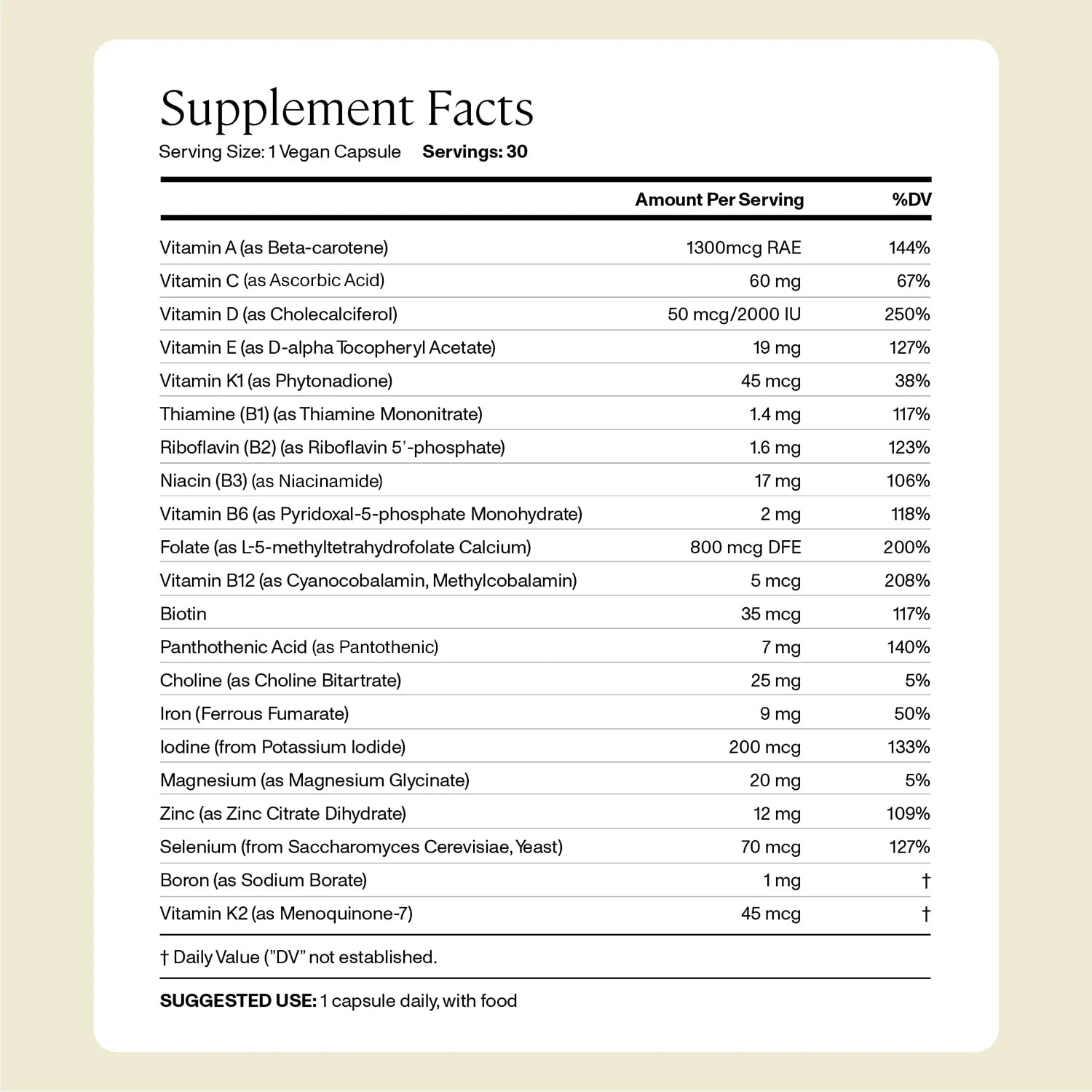 Caja y botellas suplemento ANYA multivitamínico y té lactancia