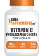 Caja BulkSupplements Vitamina C Cereza Acerola 240 cápsulas vegetales