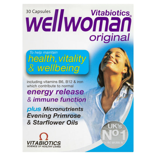 Caja de cápsulas Wellwoman para mujeres - 30 unidades