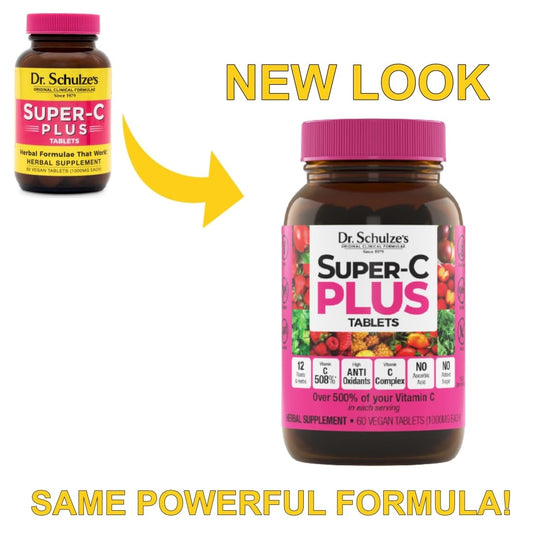 Caja Dr. Schulze's Super-C Plus con 60 tabletas de vitamina C