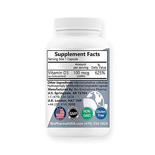 Caja y frasco de Vitamina D3 BioInnovations