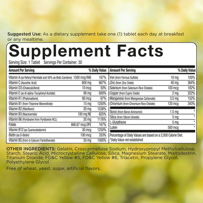 Caja frontal suplemento PowerAll multivitamínico para adultos