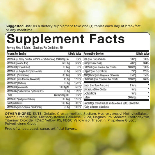 Caja frontal suplemento PowerAll multivitamínico para adultos