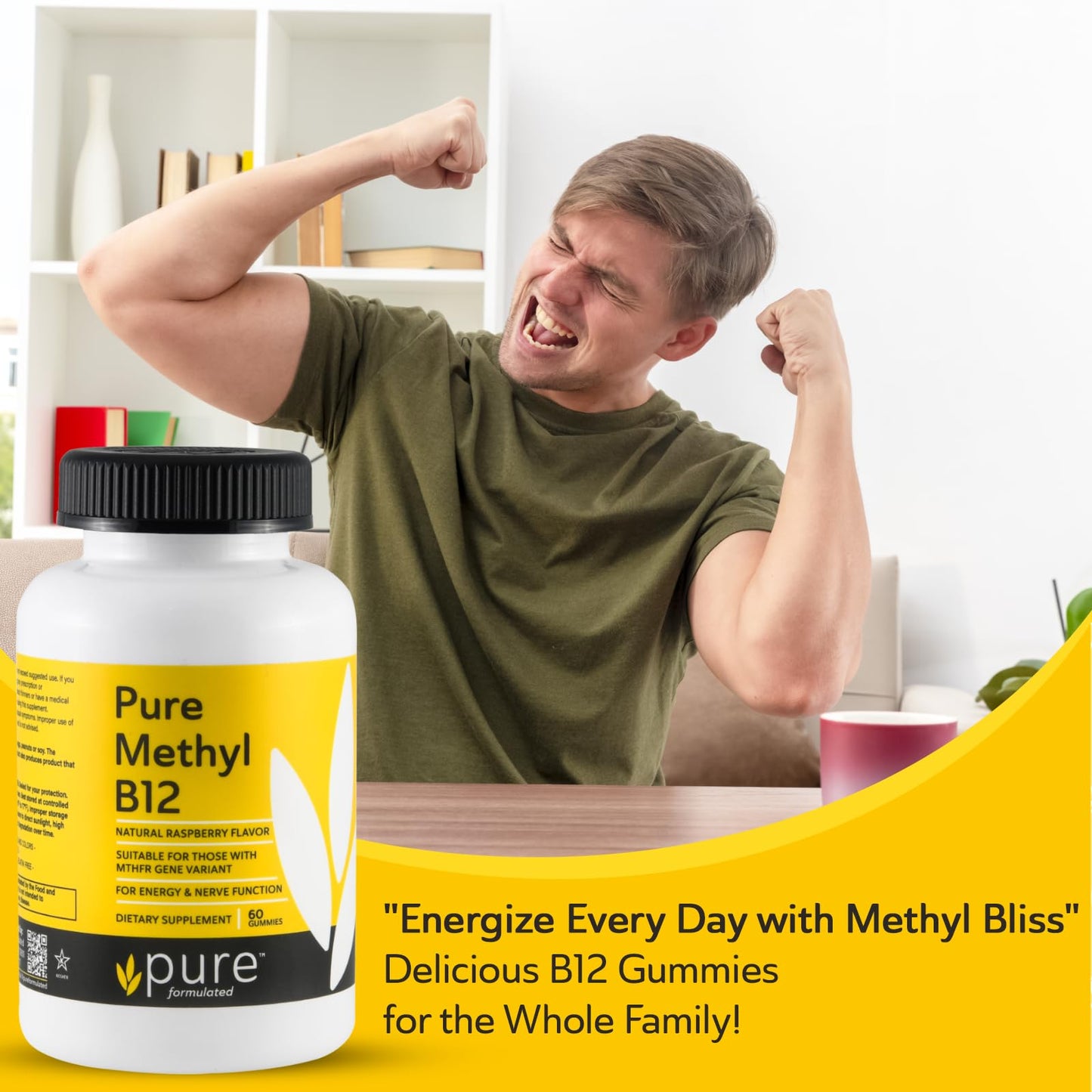 caja gomitas vitamina b12 metil pure para adultos y niños