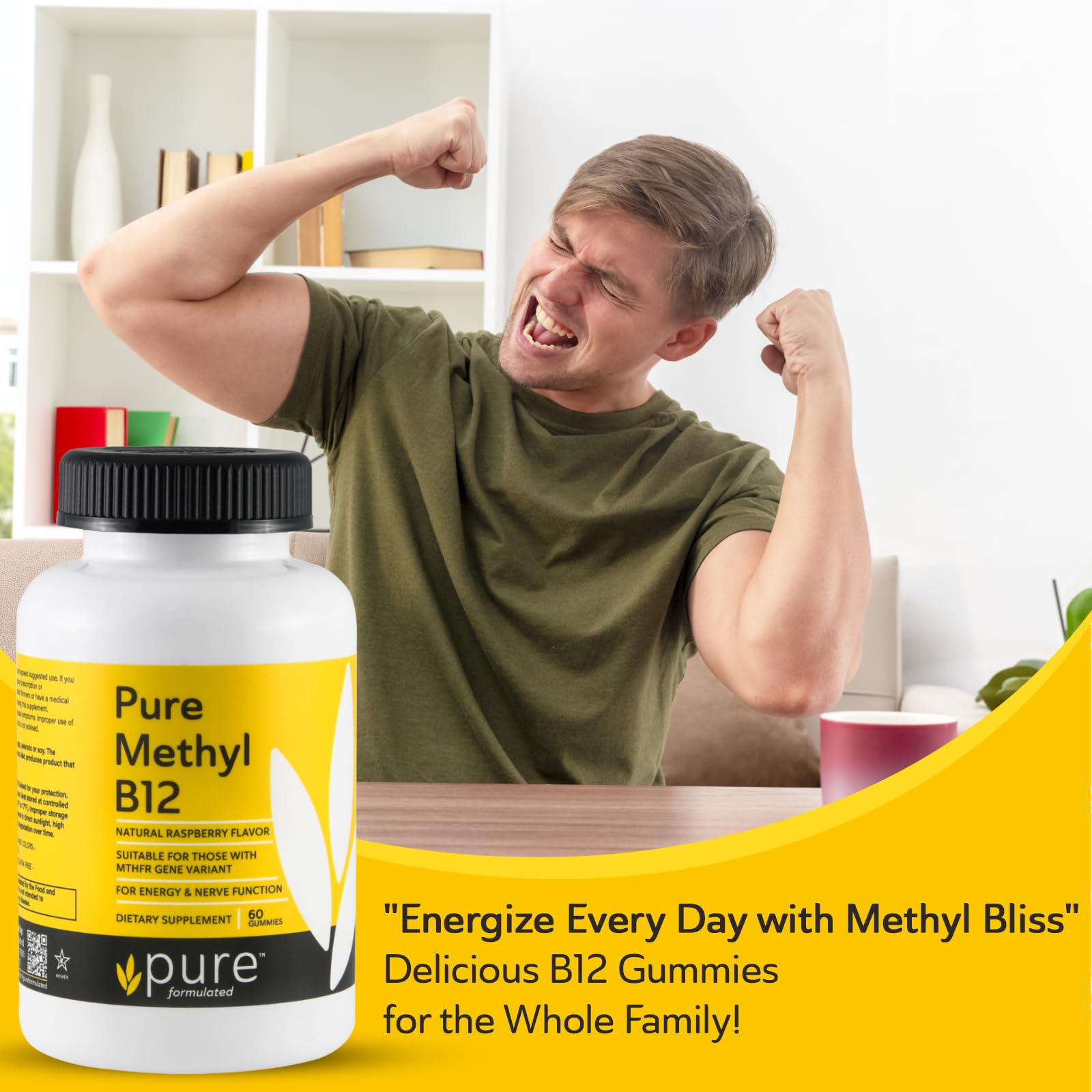 caja gomitas vitamina b12 metil pure para adultos y niños