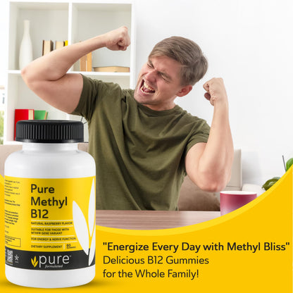 caja gomitas vitamina b12 metil pure para adultos y niños