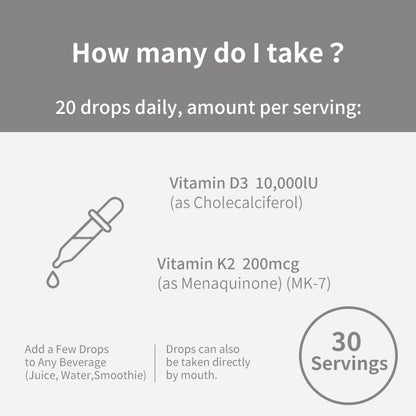 Caja de gotas vitamina D3 K2 YOUTHVITA para un mes