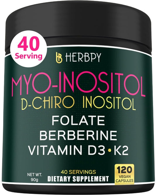 Caja Herbpy suplemento mio-inositol 40:1 120 cápsulas