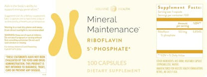 Caja Holistic Health vitamina B2 100 cápsulas energético
