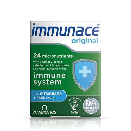 Caja de Immunace, suplemento inmunitario con vitaminas y minerales.