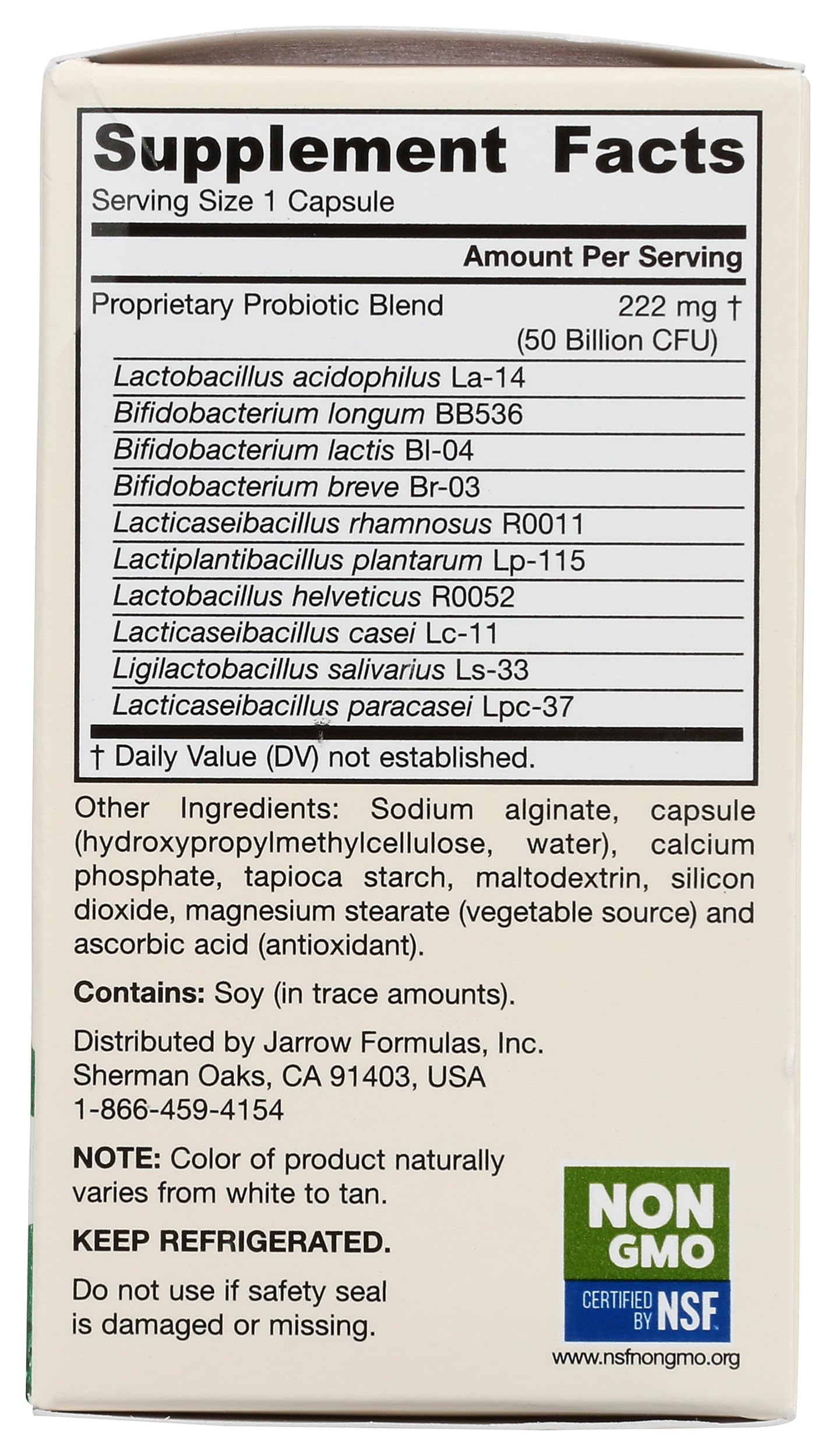 Caja de Jarrow Dophilus Ultra Dophilus 60 cápsulas