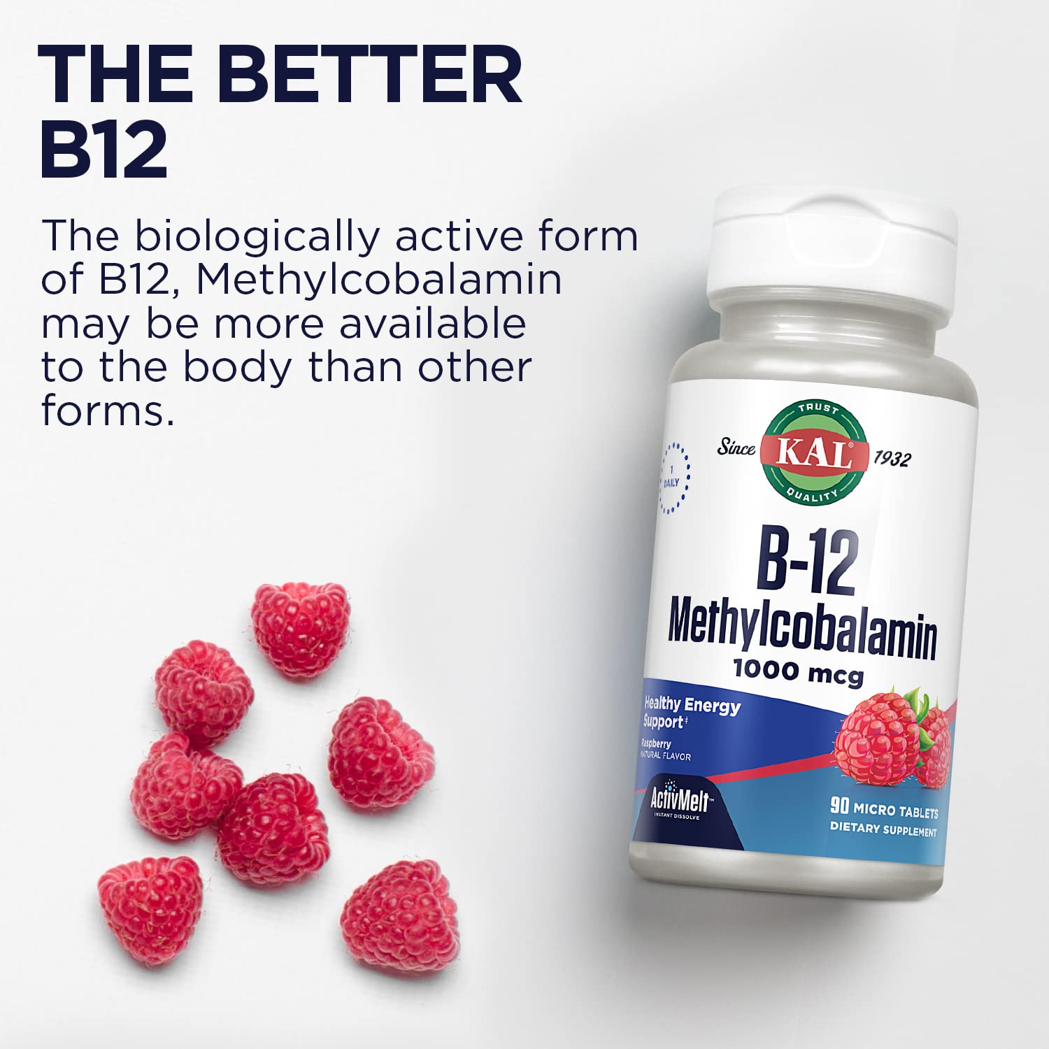 Caja KAL vitamina B12 metálico para apoyo nervioso