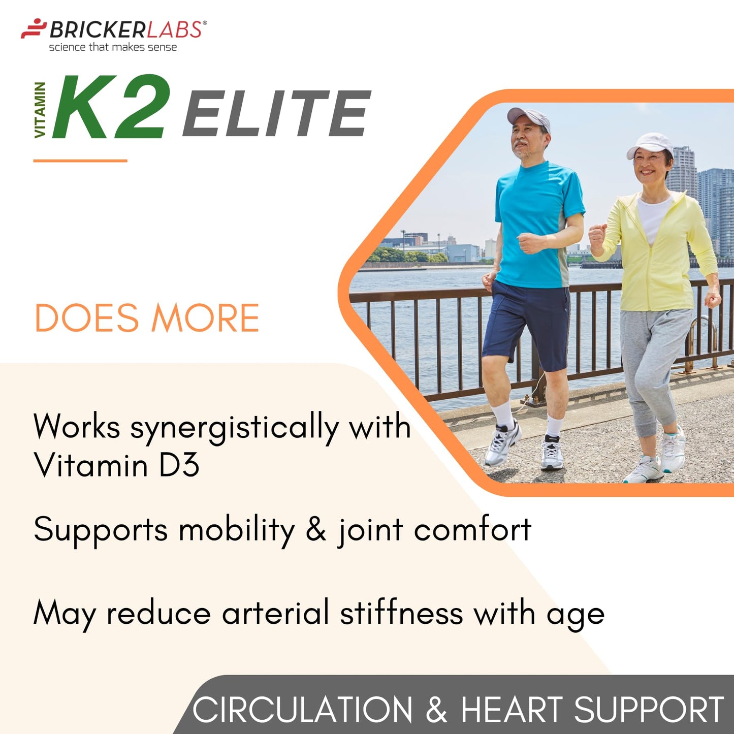 Caja lateral Bricker Labs vitamina K2 MK-7 nutrición