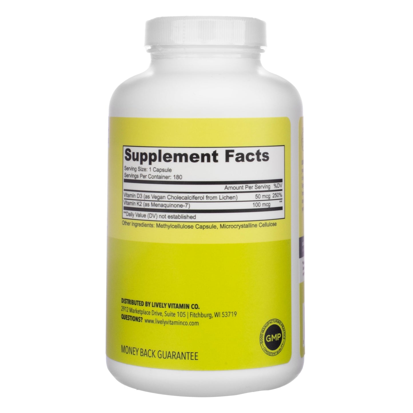 Caja de LIVELY VITAMIN CO vitamina D3 para huesos y función cerebral