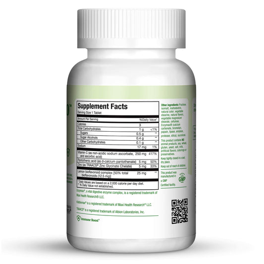 Caja Maxi Health vitamina c con zinc 90 tabletas masticables