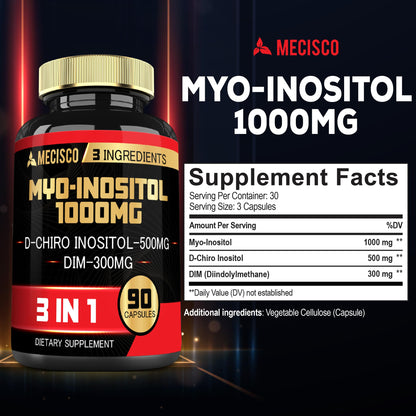 Caja Mecisco suplemento inositol DIM para bienestar y ciclo