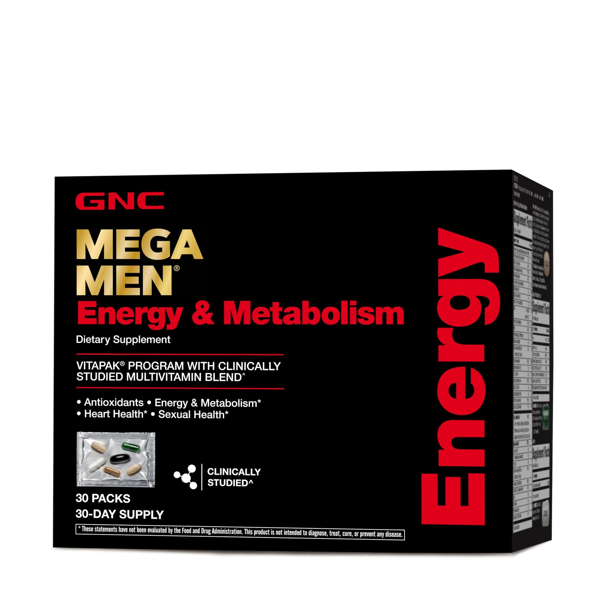 Caja GNC Mega Men Energy & Metabolism
