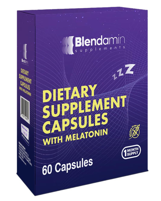 caja de melatonina blendamin 60 cápsulas para sueño