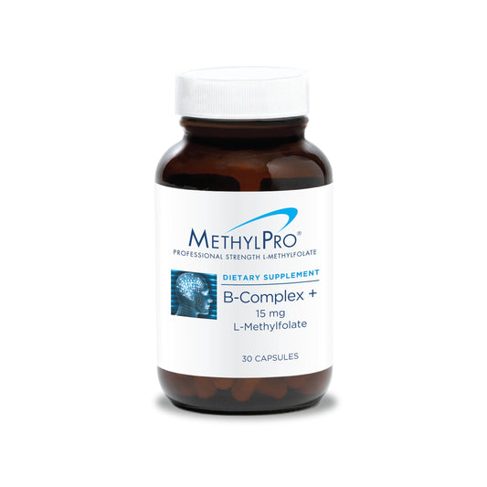 Caja de MethylPro Complejo B con 30 cápsulas