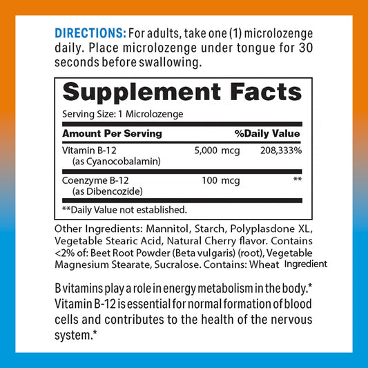 Caja micropastillas sublinguales vitamina B12 Vitamin World