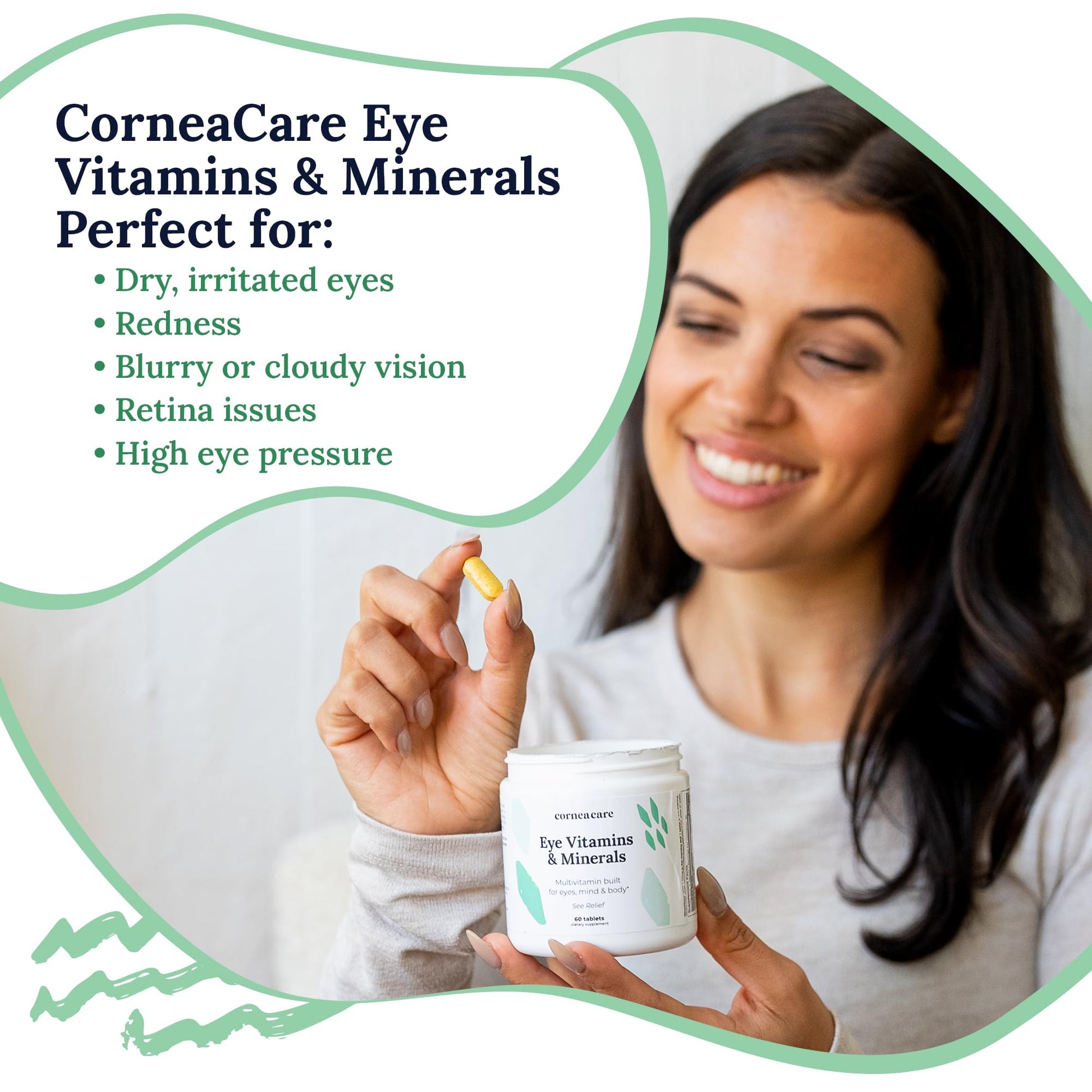 Caja de multivitaminas CorneaCare para visión perfecta