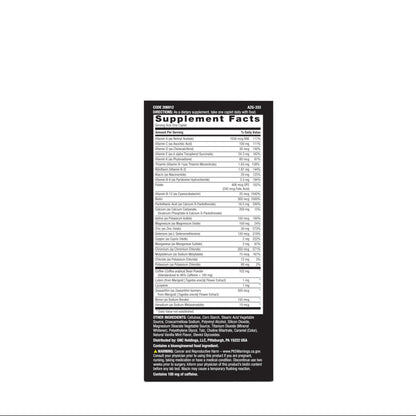 caja multivitamínico gnc vista trasera