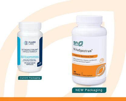 Caja del multivitamínico Klaire Labs VitaSpectrum para niños