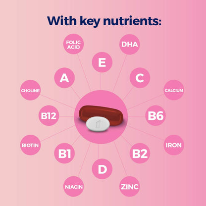 Caja de multivitamínico prenatal One A Day Women’s Prenatal Advanced
