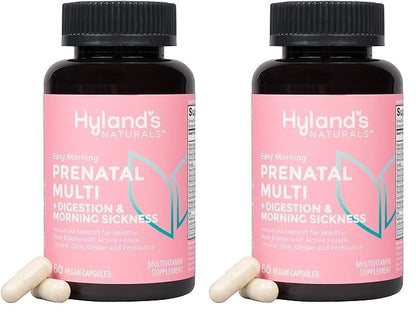 Caja de multivitamínicos prenatales veganos Hyland's para embarazo