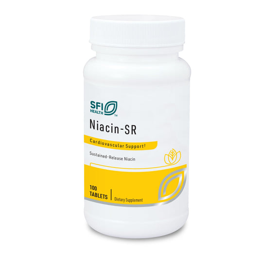 Caja Niacin-SR 500 mg Klaire Labs vitamina B3 liberación lenta