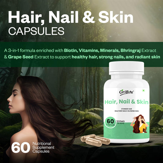 Caja del suplemento ORIBITE cabello uñas piel