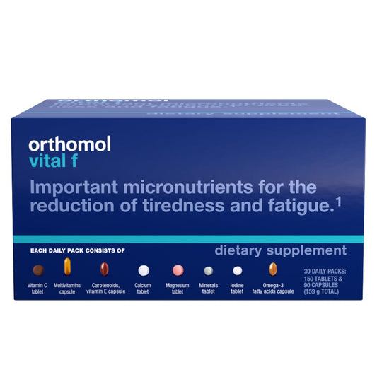 Caja de Orthomol Vital F multivitaminas para mujeres