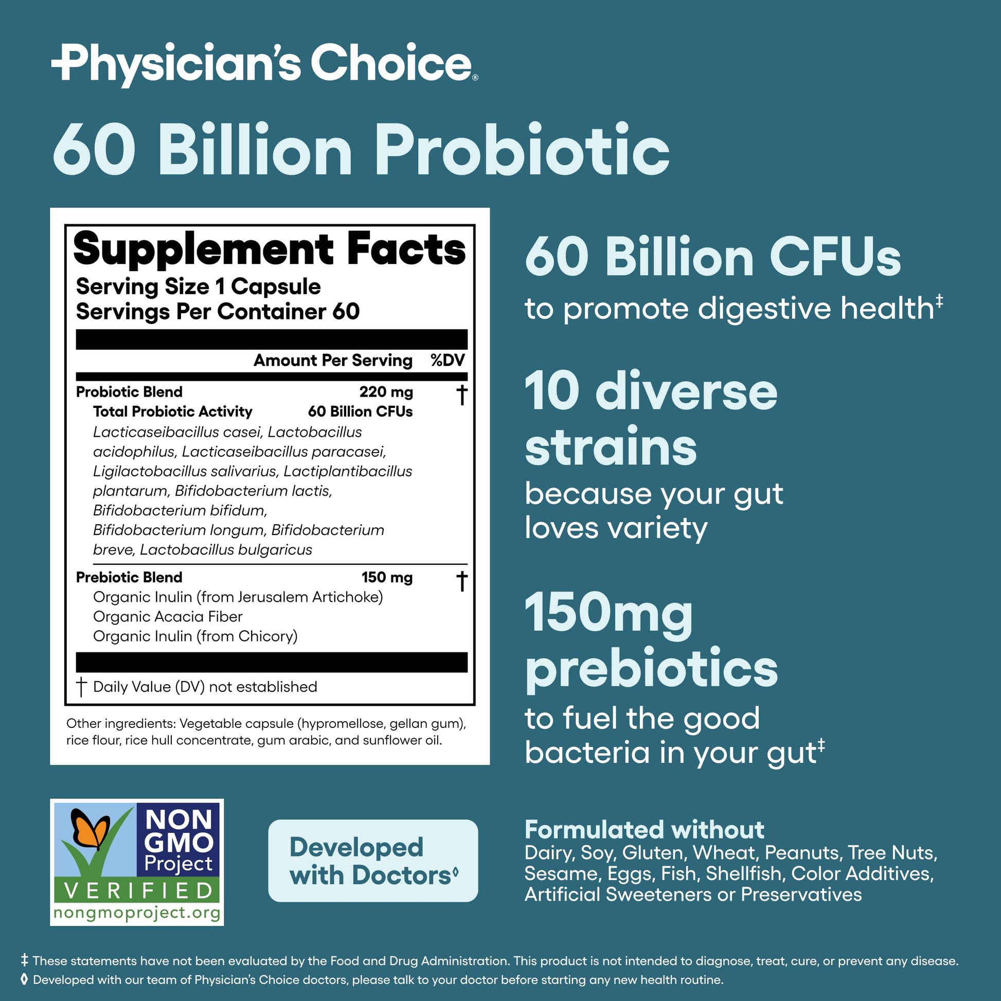 Caja paquete completo Physician's Choice probióticos
