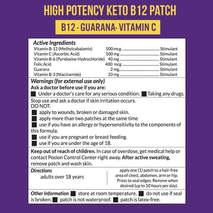 Caja de parche Keto VitaPatch para 30 días