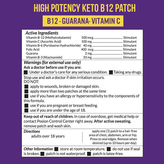 Caja de parche Keto VitaPatch para 30 días