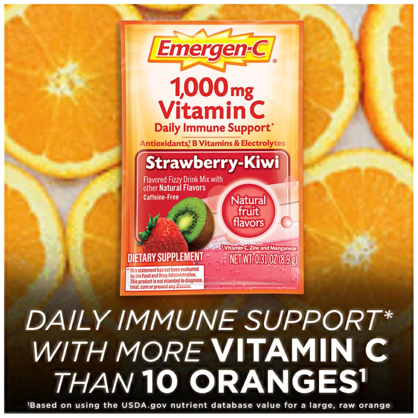 Caja de polvo Emergen-C vitamina C fresa-kiwi
