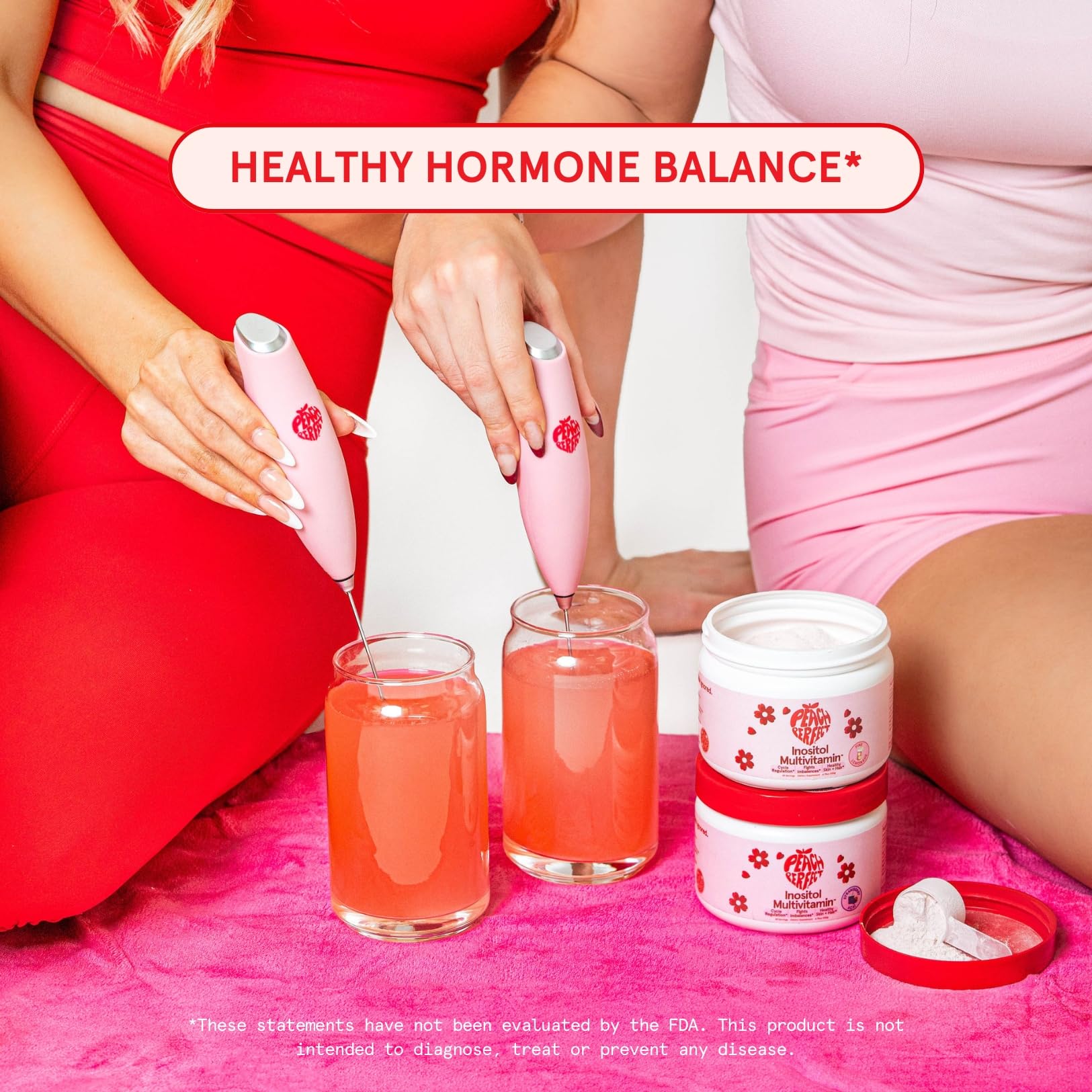 Caja externa del polvo Peach Perfect con ingredientes naturales