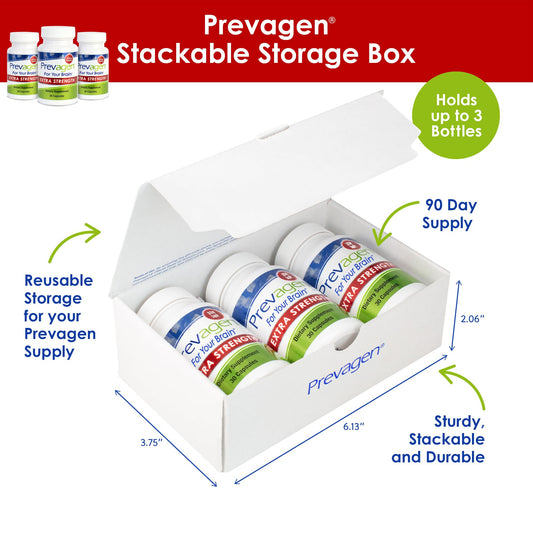 Caja de Prevagen extra strength para almacenamiento y regalo