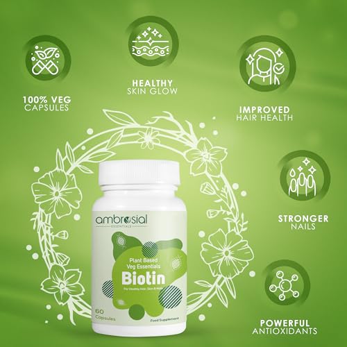 Caja producto biotina Ambrosial para cabello y uñas