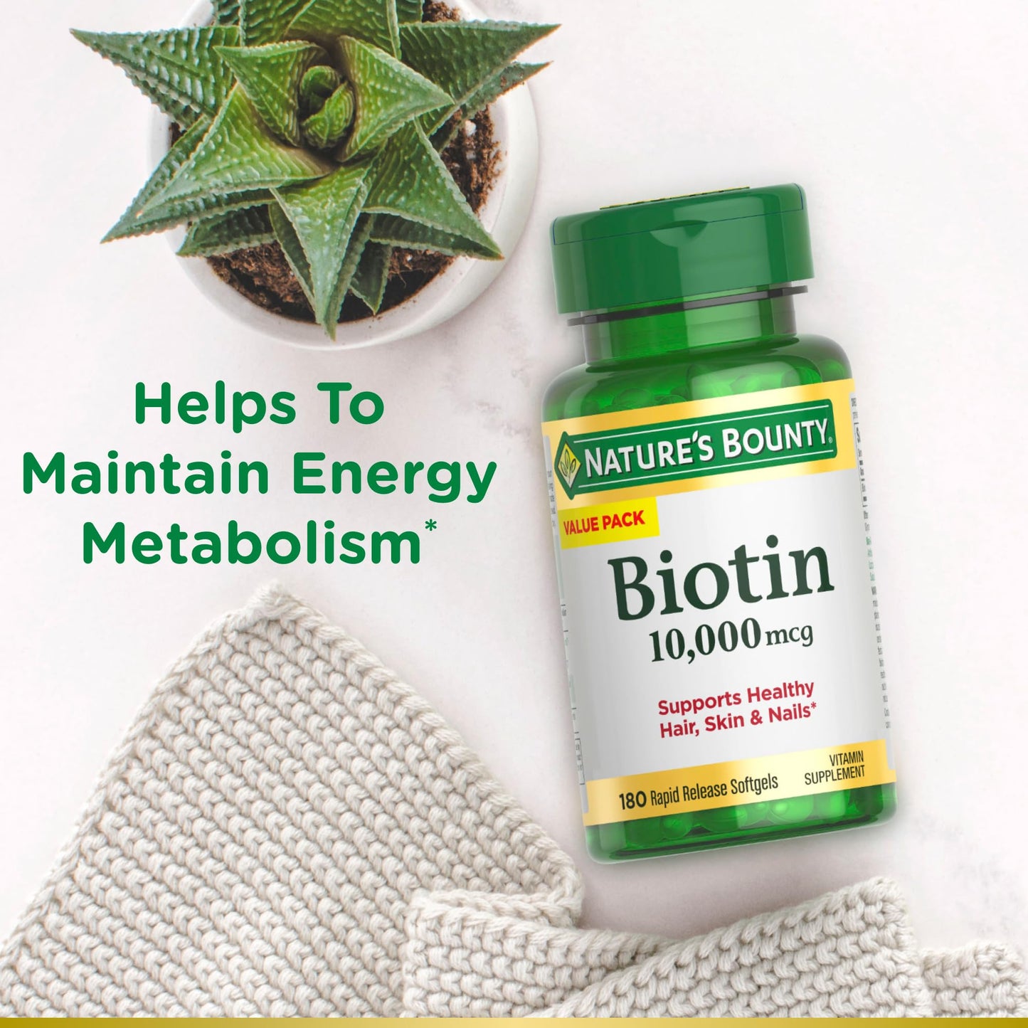 Caja del producto Nature's Bounty Biotina