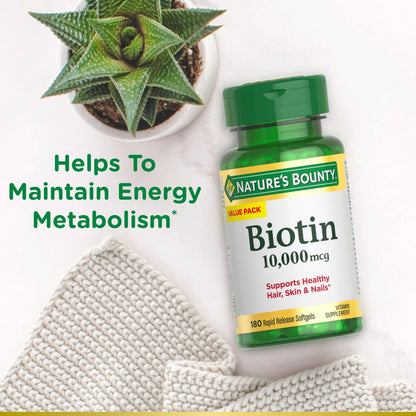 Caja del producto Nature's Bounty Biotina