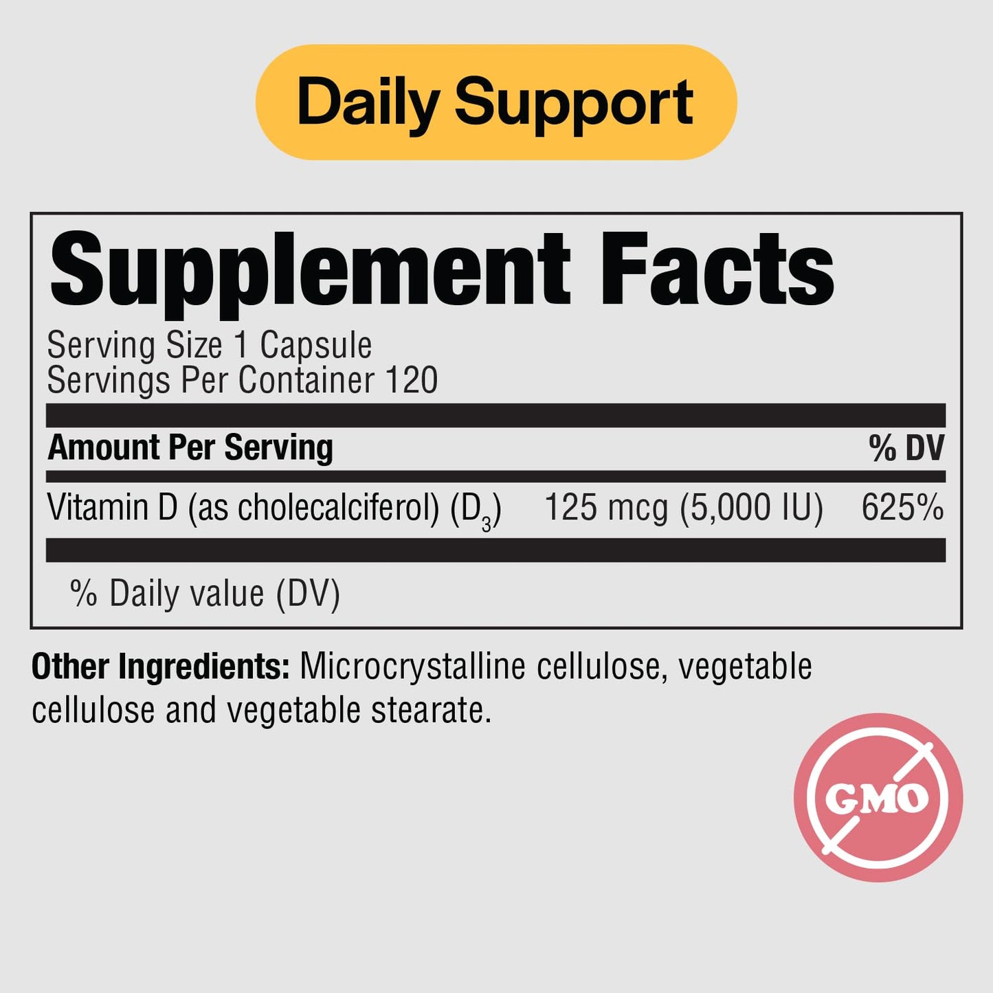 Caja PureFormulas Vitamina D3 5000 UI