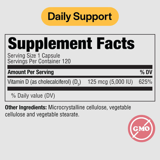 Caja PureFormulas Vitamina D3 5000 UI