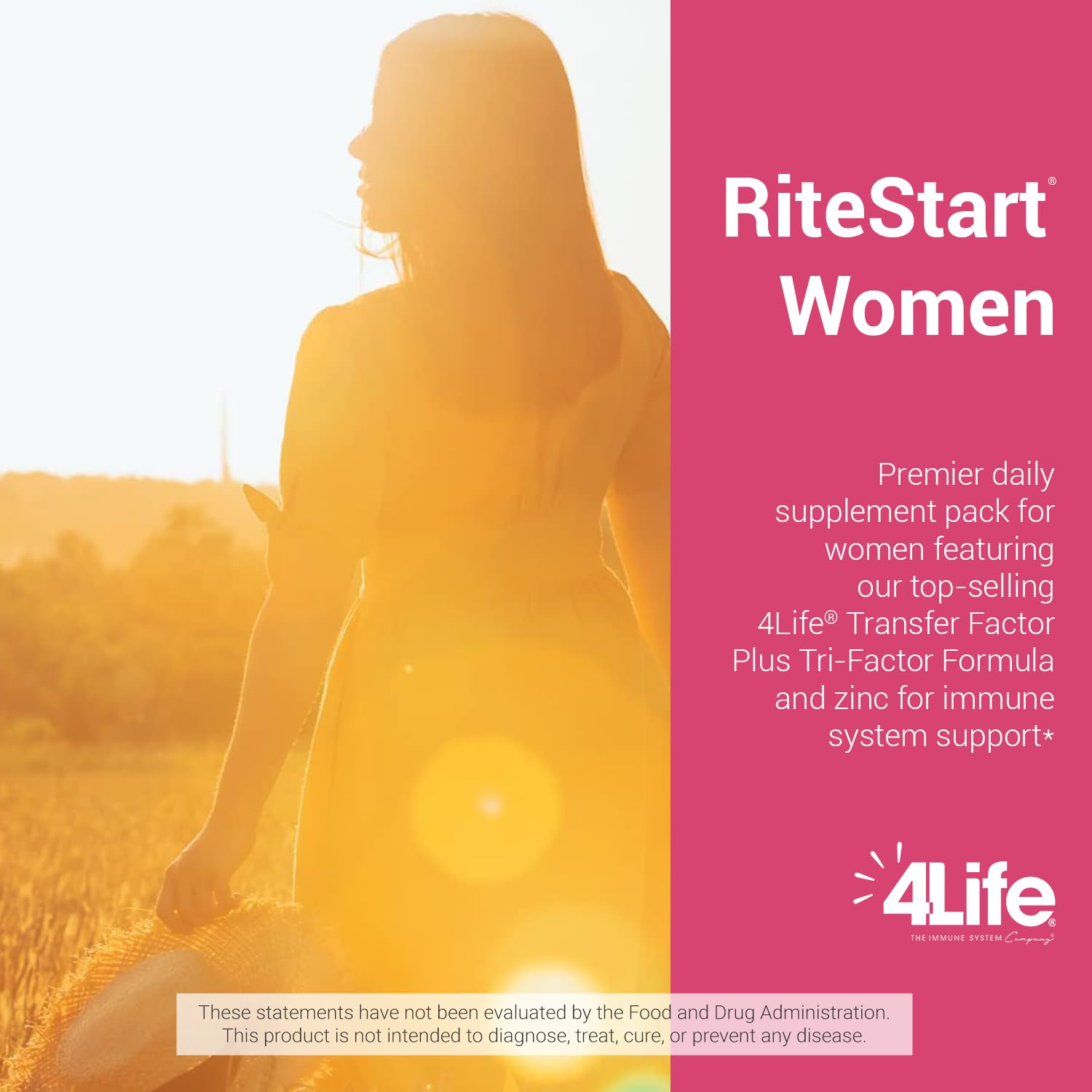 Caja de 30 sobres del suplemento 4Life RiteStart Mujeres.