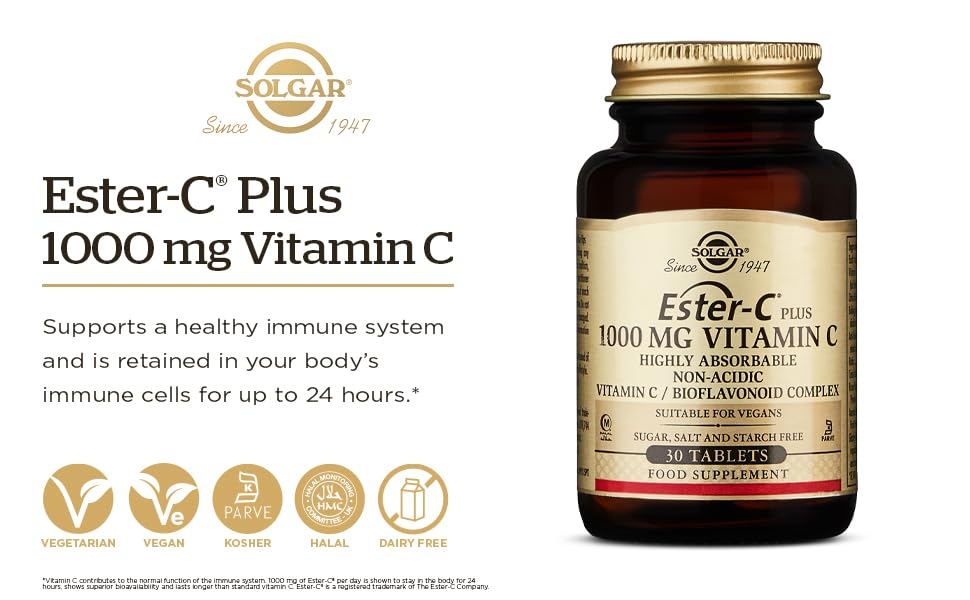 Caja Solgar Ester-C plus vitamina C sistema inmune 90 unidades