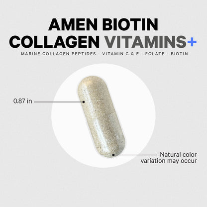 Caja del suplemento biotina colágeno Amen