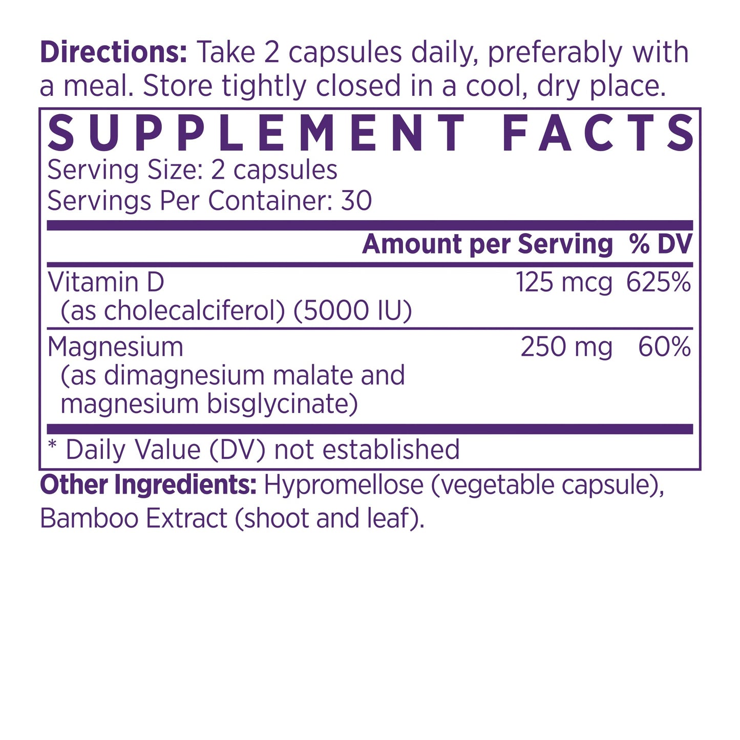 Caja suplemento NAOMI Vitamina D3 y magnesio para huesos y músculos