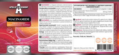 Caja suplemento niacinamida Apollos Hegemony