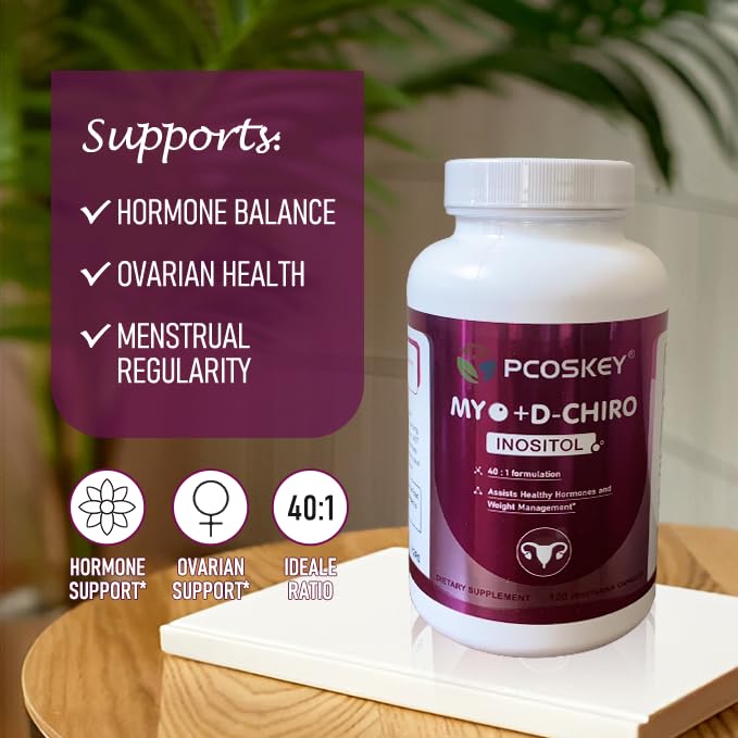 Caja del suplemento pcoskey para fertilidad y salud ovárica